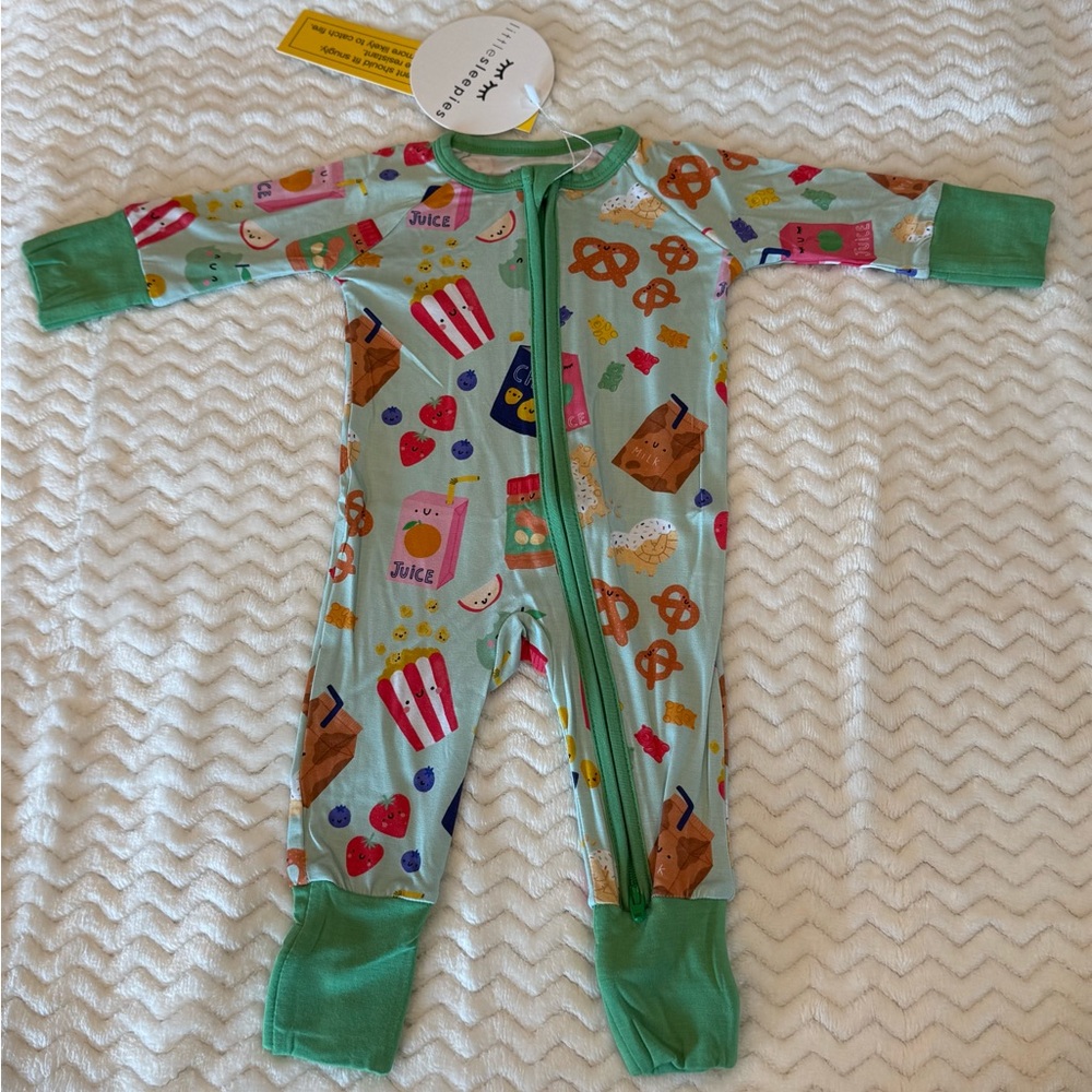 Little Sleepies NB Snack Attack zippy NWT
